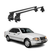 Menabo Dachträger für Mercedes C Klasse W202 Limo 1993-2000 50kg Stahl Schwarz