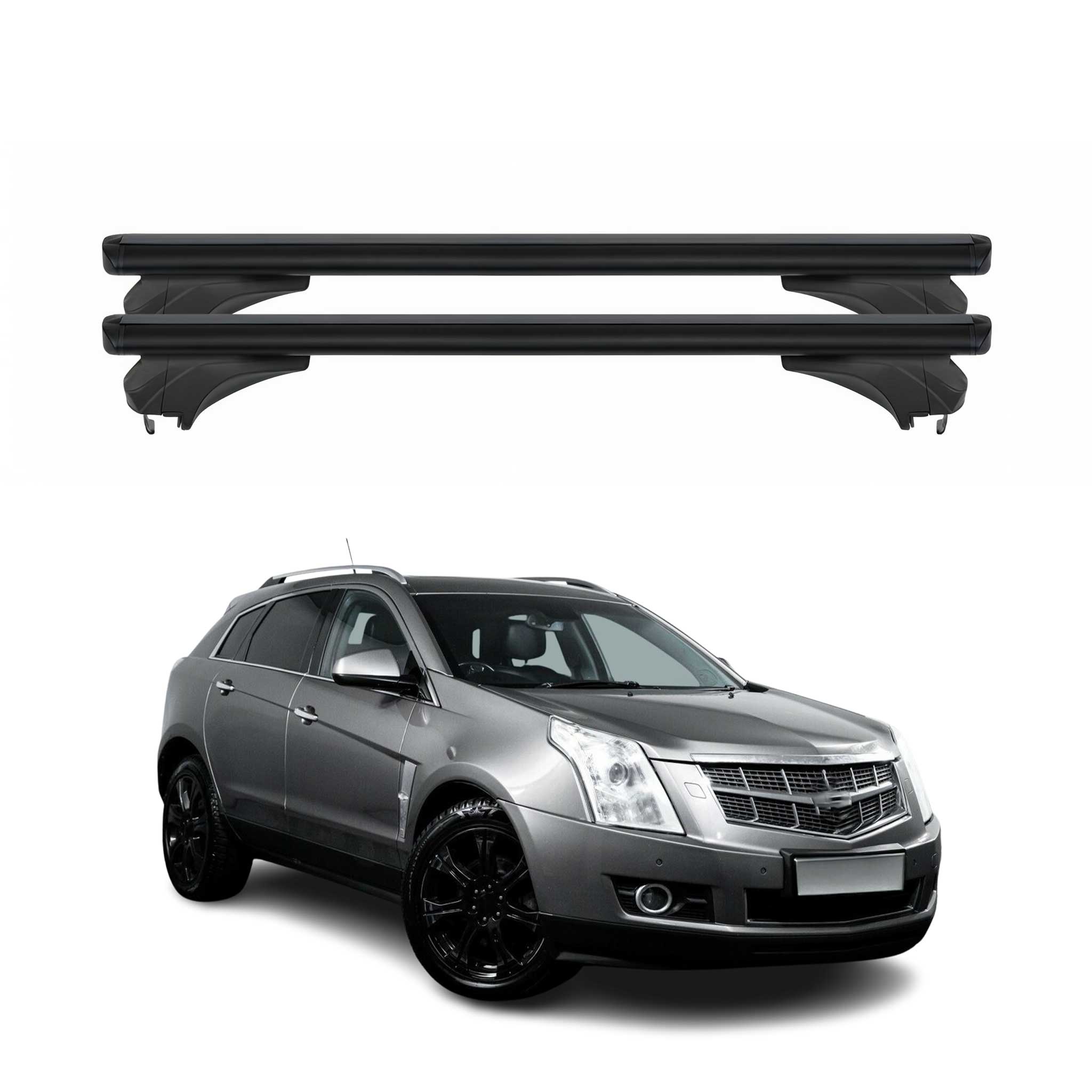Menabo Dachträger Grundtäger für Cadillac SRX 2010-2016 Aluminium Schwarz 2 tlg