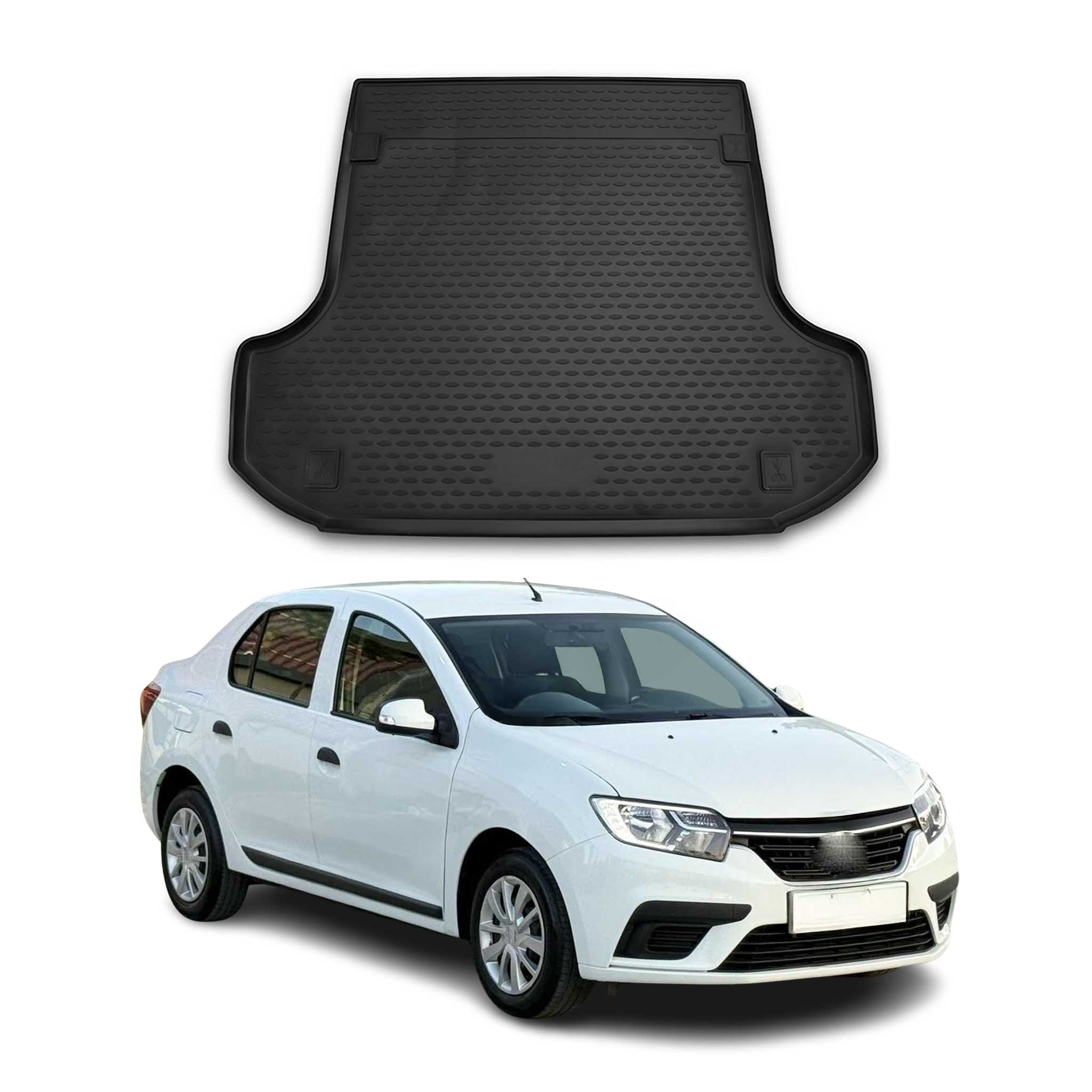 Kofferraummatte Kofferraumwanne für Dacia Logan MCV 2012-2020 Gummi TPE Schwarz