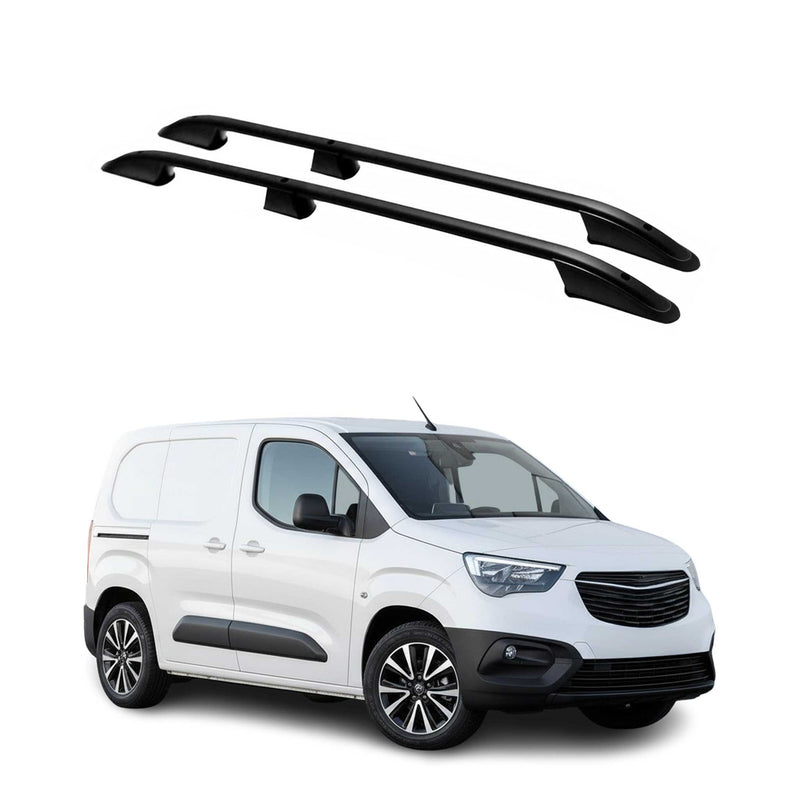Dachreling Dachgepäckträger für Opel Combo E 2019-24 Kurzer Radstand Alu Schwarz
