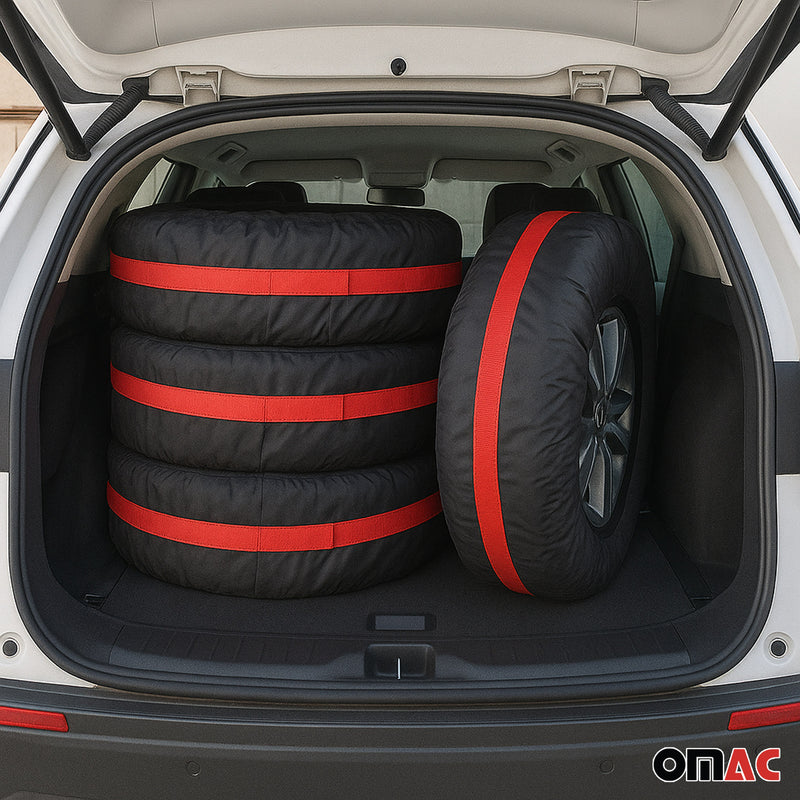 Reifentaschen Set Schutzhülle Reifenhülle 4 teilig für 14" bis 17" Felgen Tasche