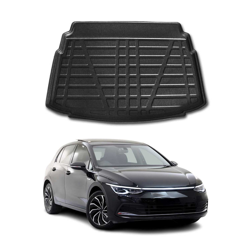 Kofferraumwanne Laderaumwanne für VW Golf 2019-2025 Untere Gummi TPE Schwarz