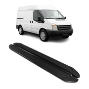 Trittbretter Seitenschutz für Ford Transit 2006-2014 L1 Aluminium Schwarz 2x