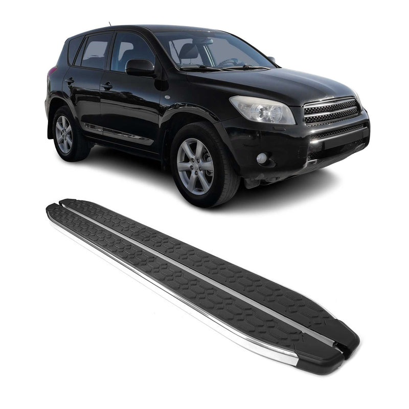 Trittbretter Seitenschweller für Toyota RAV4 2008-2012 Edelstahl Schwarz Silber
