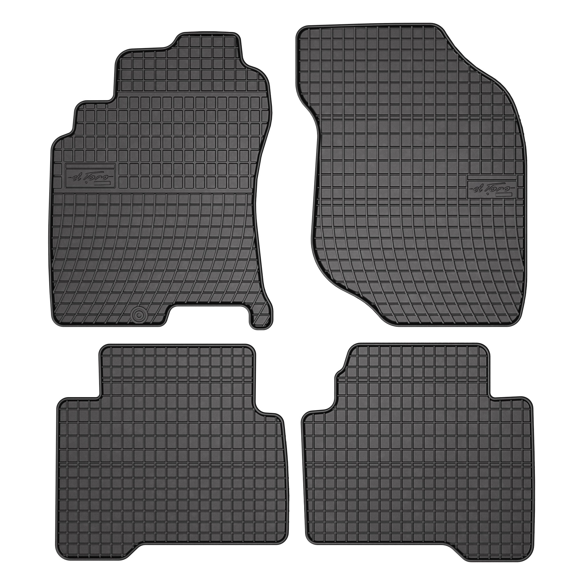 OMAC Gummi Fußmatten für Nissan X-Trail T30 2000-2008 Automatten Schwarz 4x