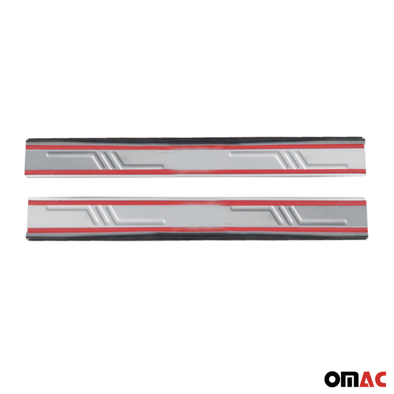 Door sill trims for Citroen DS3 2010-2018 stainless steel silver 2 pieces
