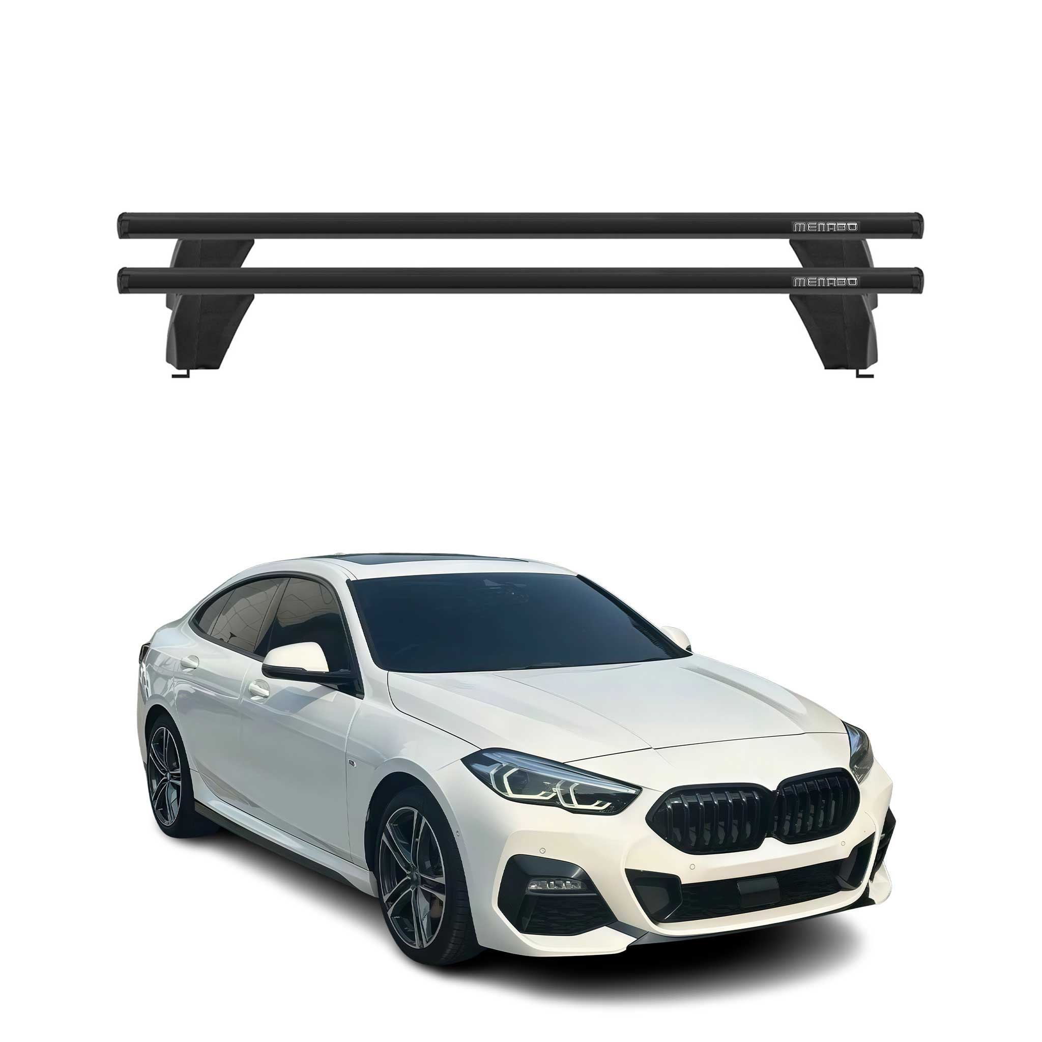 Menabo Dachträger Grundträger für BMW 2 Gran Coupe F44 2019-2024 ABE Alu Schwarz