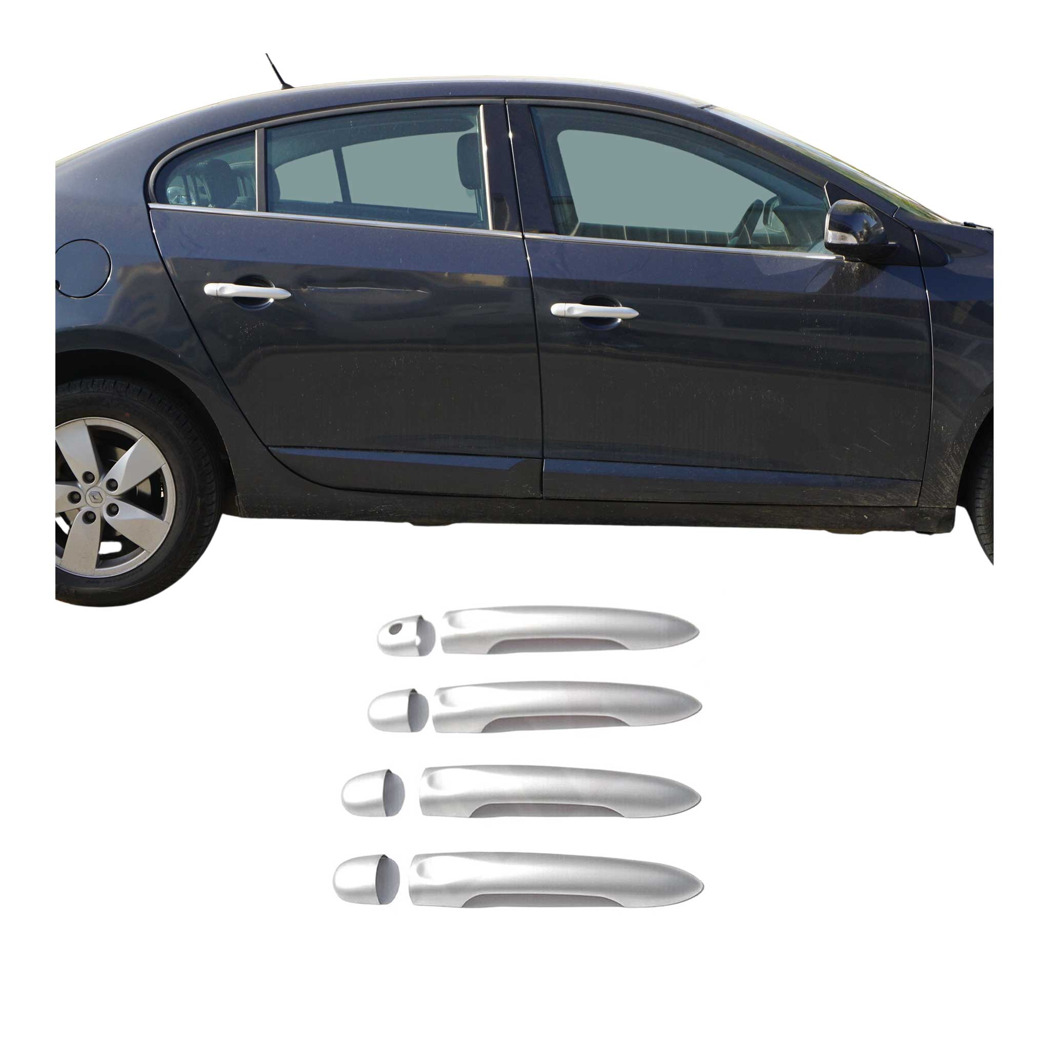 Chrom Türgriff Blende für Renault Fluence 2010-2021 4-Tür Edelstahl 8tlg