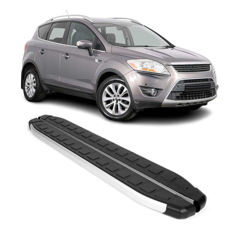 Seitenschweller Seitenbretter Trittbretter für Ford Kuga 2008-2013 Alu Schwarz