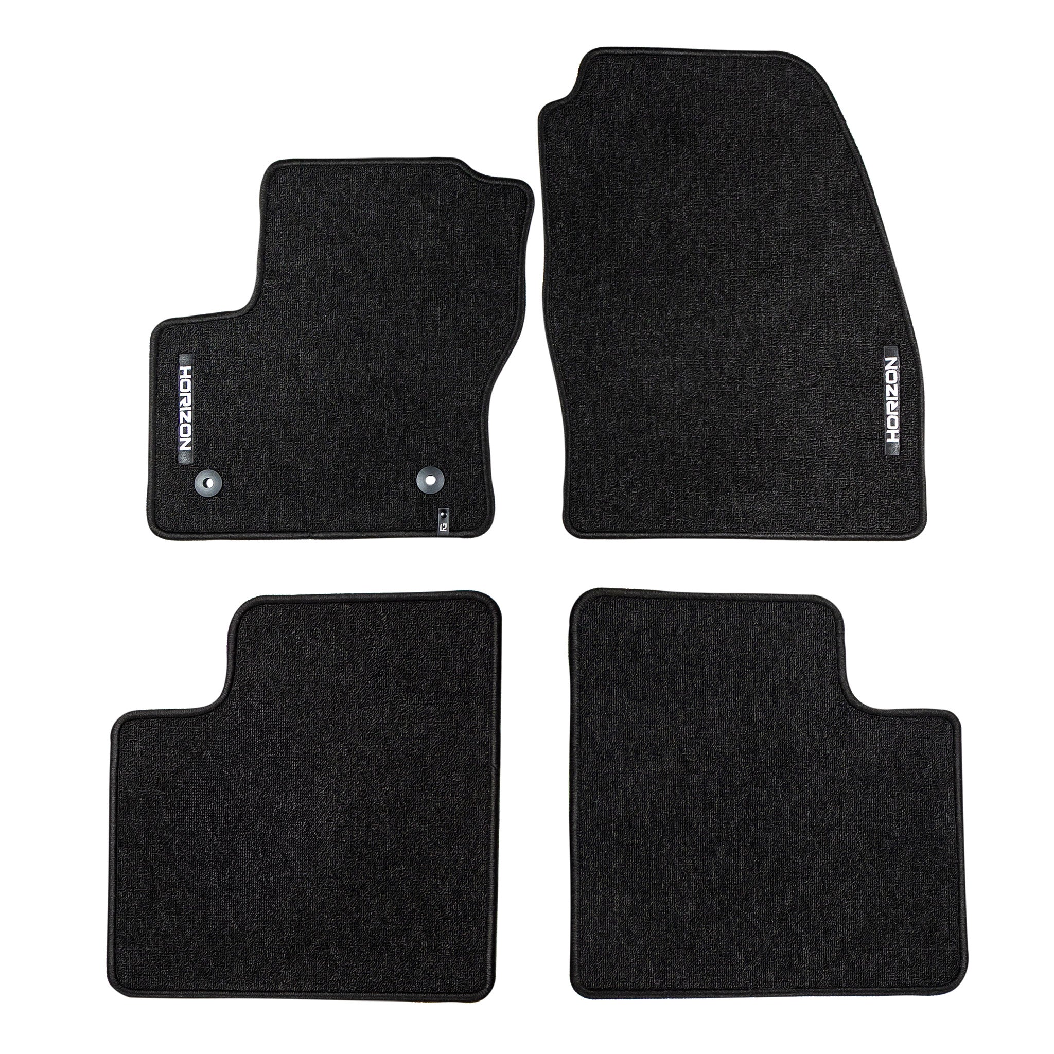 Velours Fußmatten für Ford Grand C-Max 2015-2019 FL Autoteppich Schwarz 4 tlg