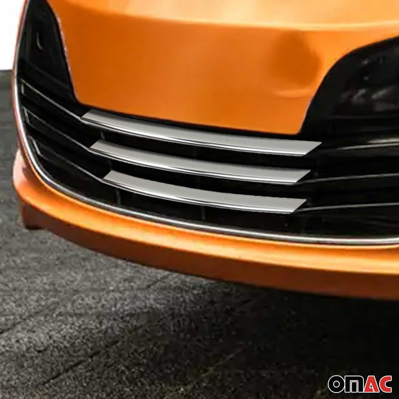 Kühlergrill Leisten Grillleisten für Hyundai Veloster 2011-2017 Chrom Silber 3x