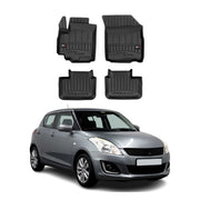 OMAC Gummi Fußmatten für Suzuki Swift SX4 2007-2017 Premium Gummi Schwarz 4tlg