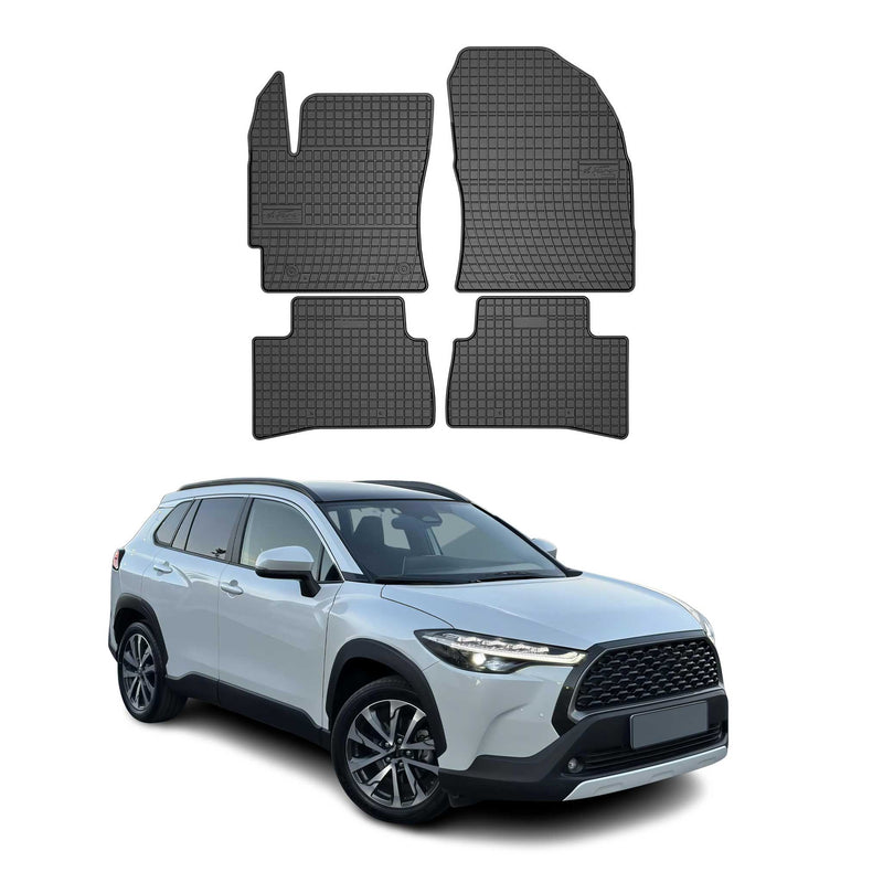 OMAC Gummi Fußmatten für Toyota Corolla Cross 2020-2025 Automatten Schwarz 4x