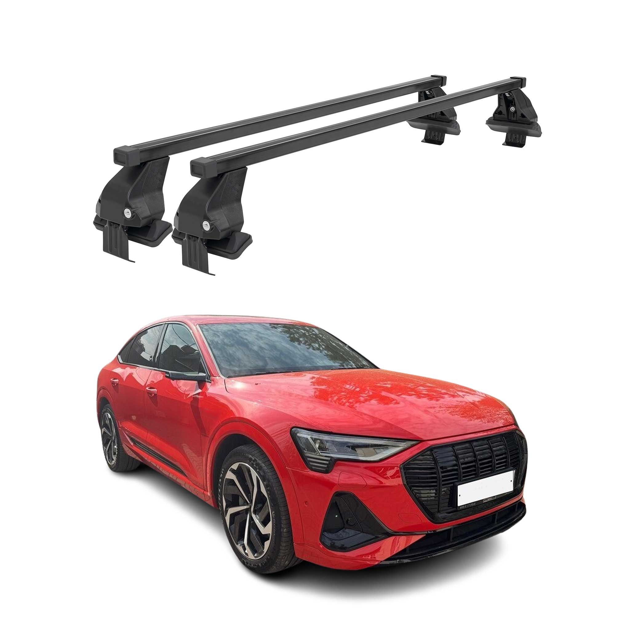 Menabo Dachträger Grundtäger für Audi e-tron Sportback 2021-25 Schwarz Stahl 2x