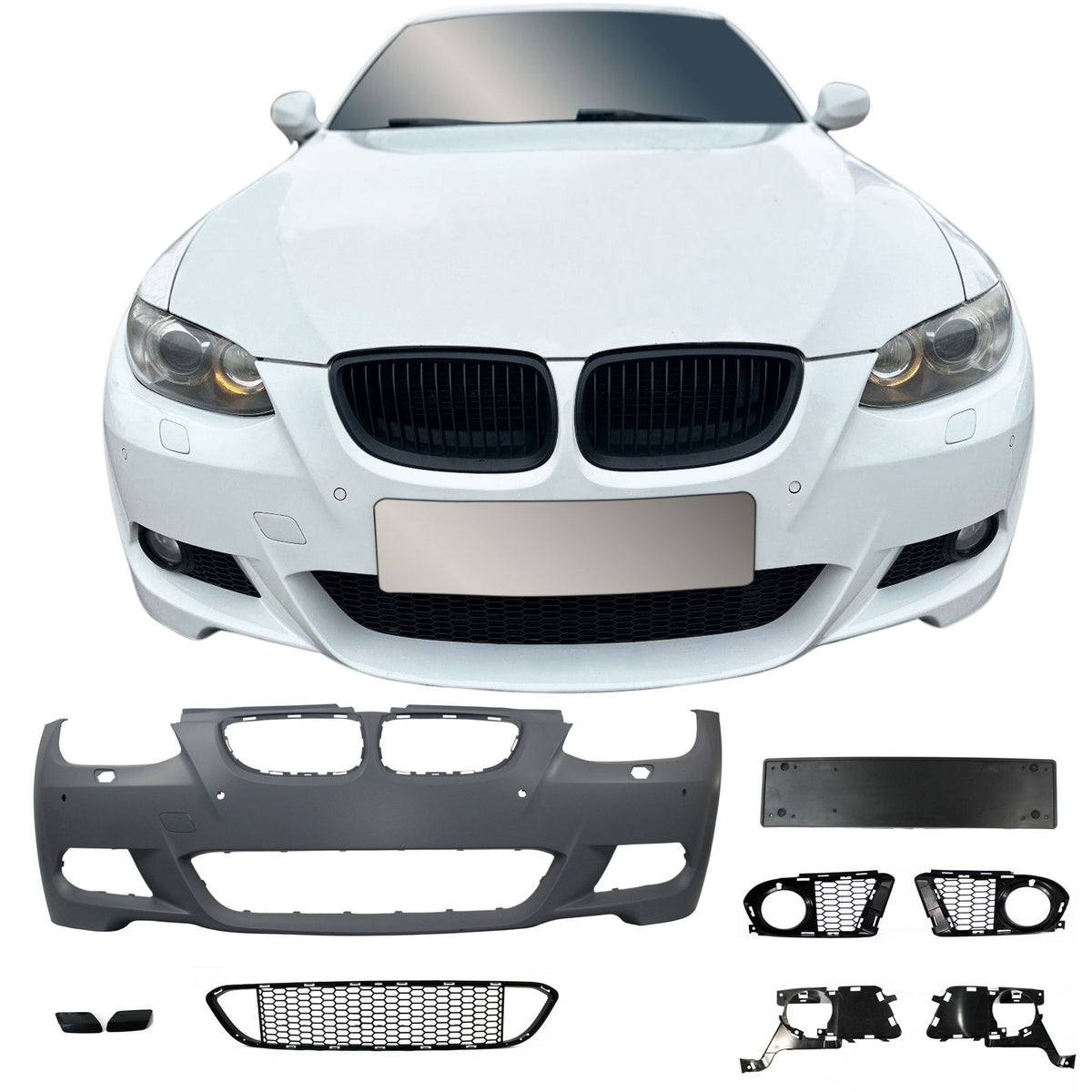 JOM Frontstoßstange für BMW (E92/E93) MT Sport-Look (PDC/SRA) Polypropylen