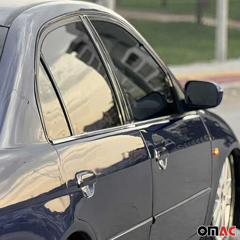 Fensterleisten Zierleisten für Honda Civic 2000-2005 Edelstahl Chrom 4tlg