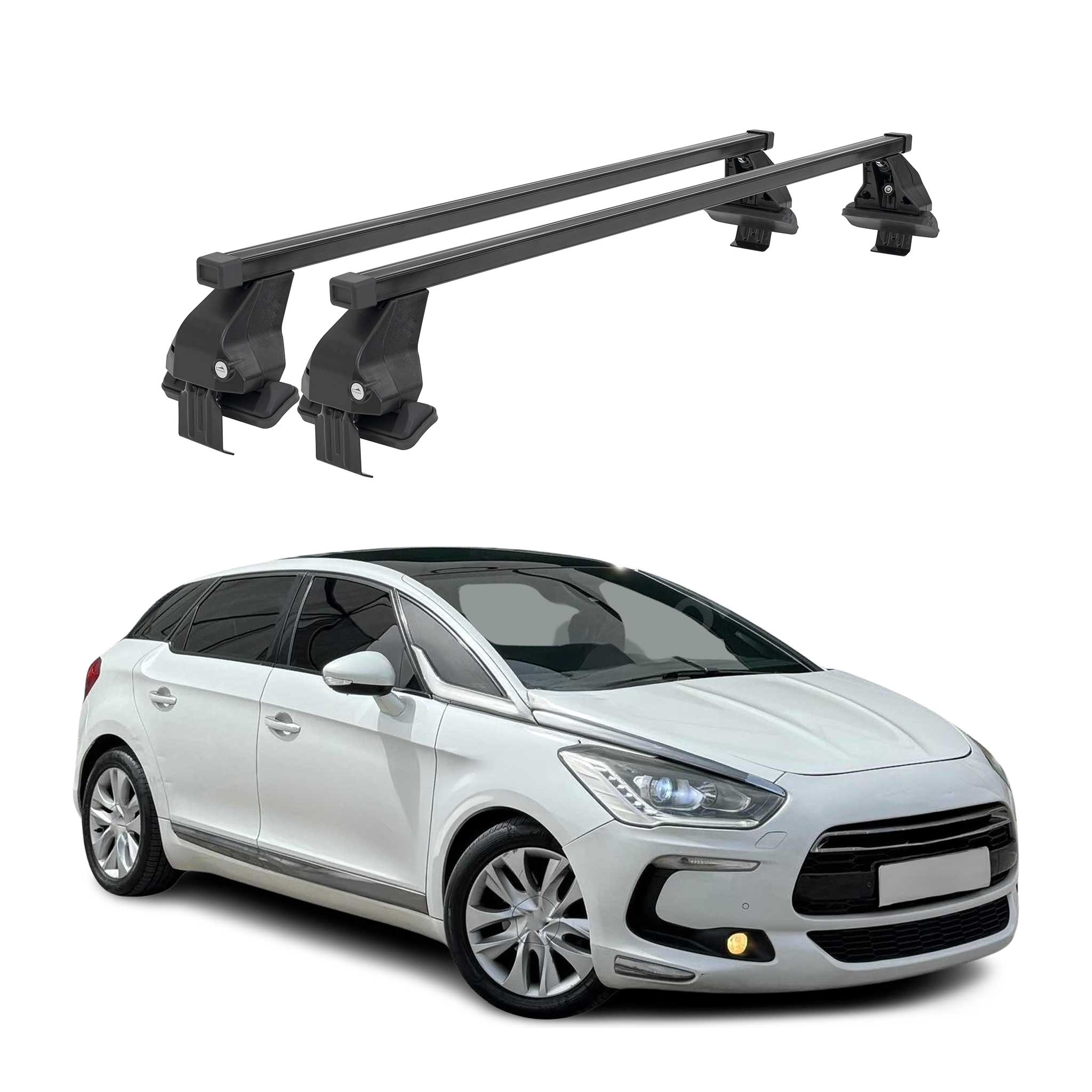 Menabo Dachträger Grundtäger für DS5 2015-2018 FL 50kg Stahl Schwarz 2 tlg