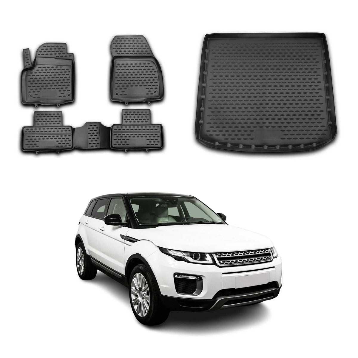OMAC Fußmatten & Kofferraumwanne Set für Range Rover Evoque L538 2011-2019