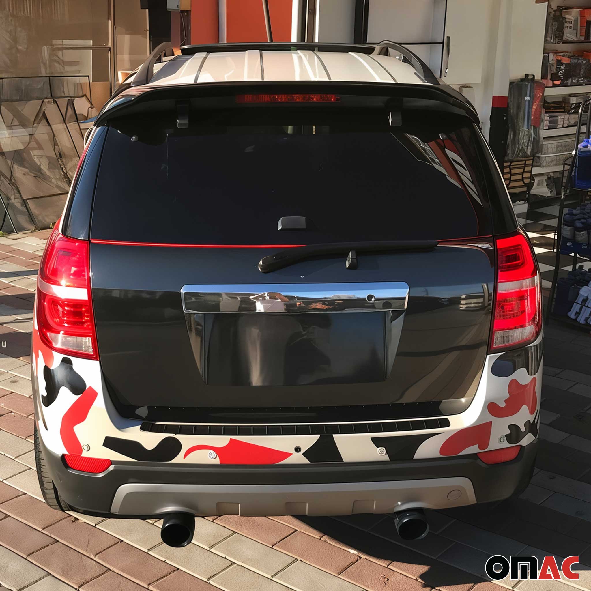 Heckspoiler Dachspoiler für Chevrolet Captiva 2006-2015 Lackiert Schwarz ABS