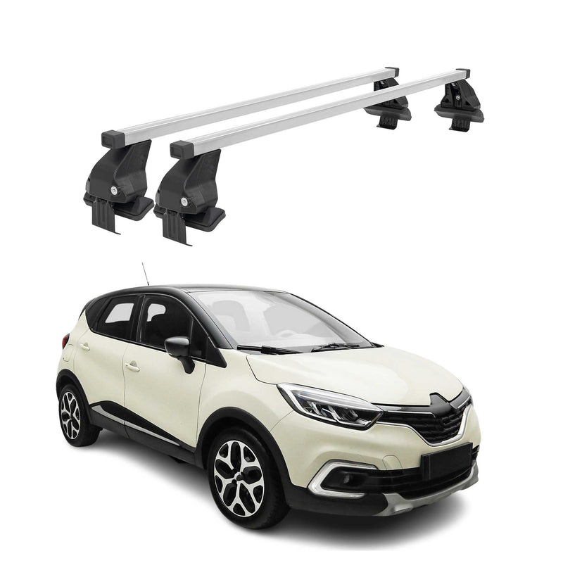 Menabo Dachträger Grundtäger für Renault Captur mk1 2017-2019 FL 50kg Silber 2x
