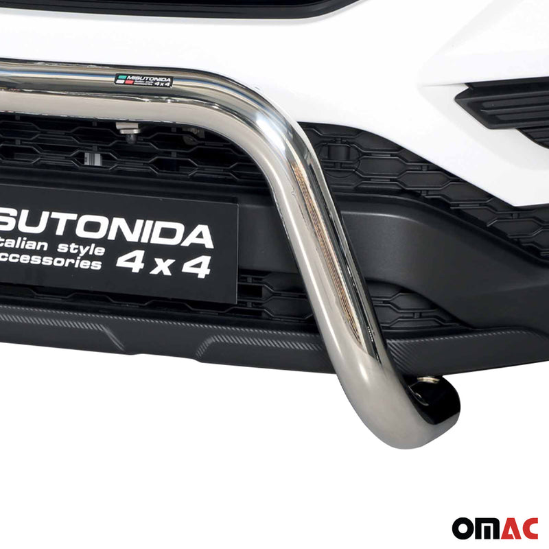 Frontbügel Frontschutzbügel für Ssangyong Musso 2018-2025 ø76mm Stahl Silber