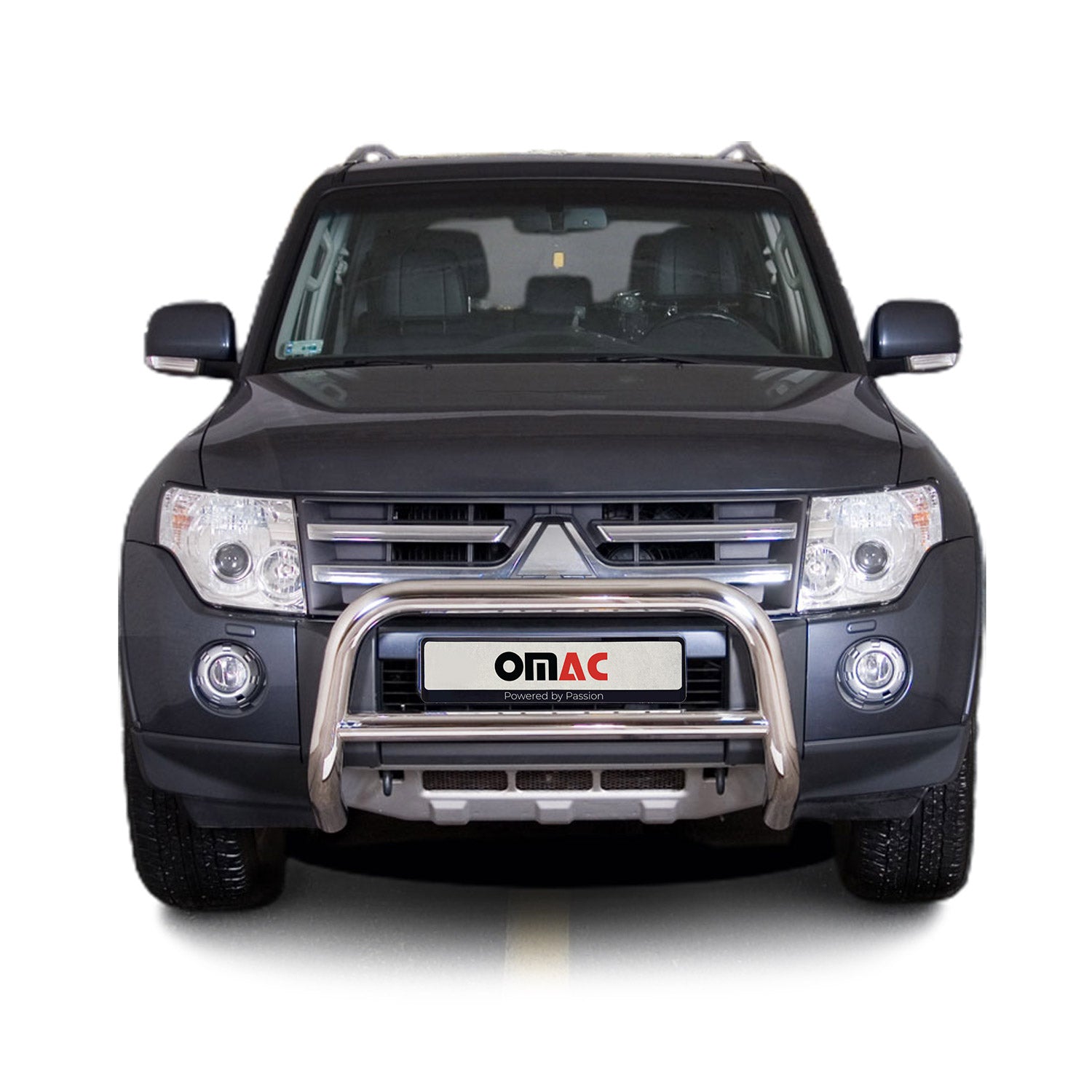 Frontbügel Frontschutzbügel fürsubishi Pajero 2007-2014 ABE Stahl Silber