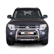 Frontbügel Frontschutzbügel fürsubishi Pajero 2007-2014 ABE Stahl Silber