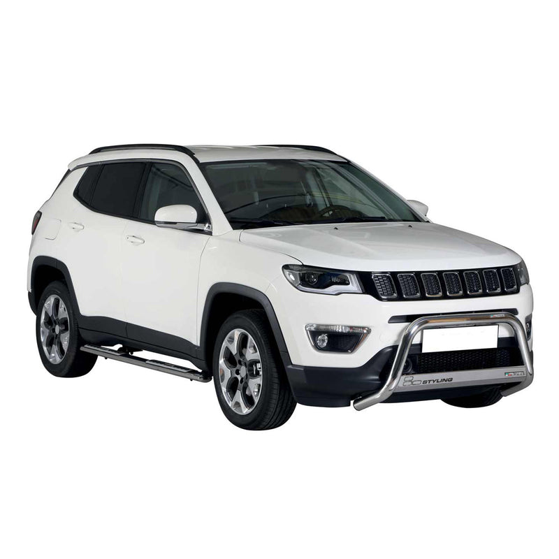 Frontbügel Frontschutzbügel für Jeep Compass 2016-2021 ø63mm Stahl Silber Schutz