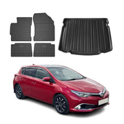 Fußmatten & Kofferraumwanne Set für Toyota Auris Schrägheck 2012-2018 Gummi 5x