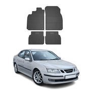 OMAC Gummi Fußmatten für Saab 9-3 Limo Kombi 2002-2011 Automatten Schwarz 4tlg