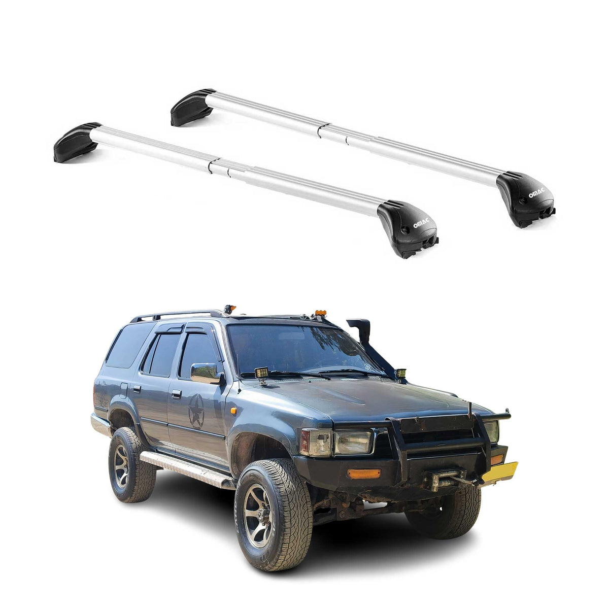 Dachträger für Toyota 4 Runner N130 1989-1995 5 tür 100kg Alu Silber 2x ABE