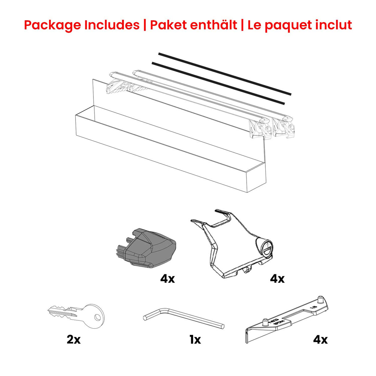 Dachträger für Mercedes E Klasse S213 T-Modell 2016-2023 100kg Alu ABE Schwarz