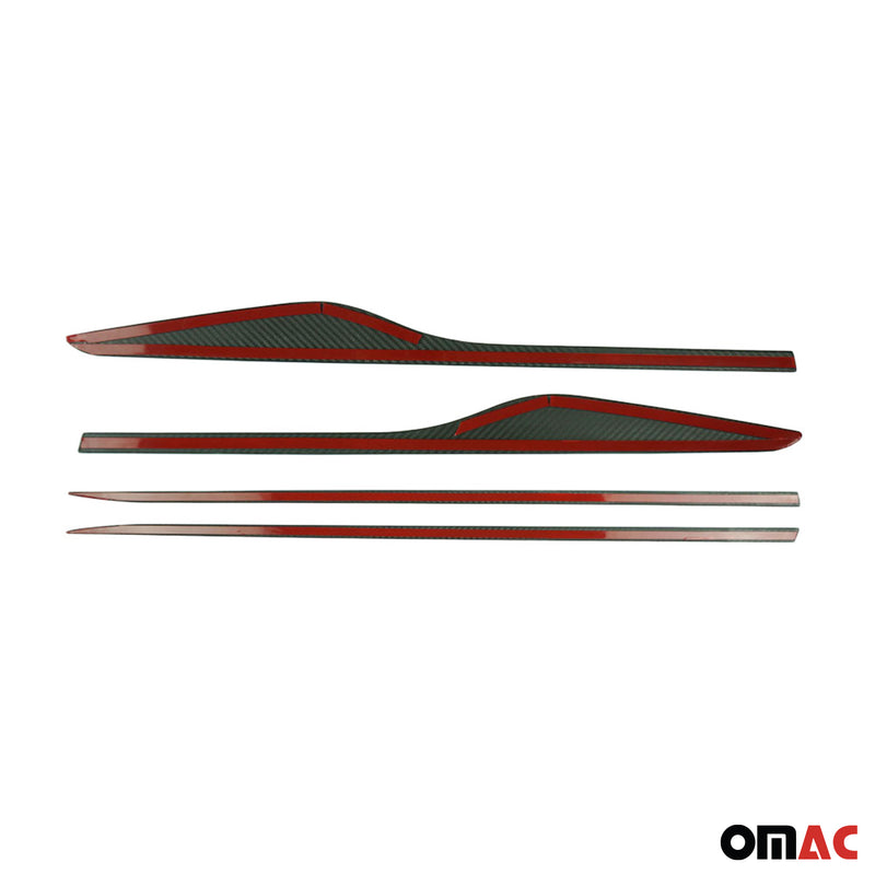 Seitentürleiste Türschutzleiste für Renault Clio 2012-19 Kohlefaser Schwarz 4x