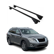 Dachträger Grundtäger für Nissan Pathfinder 2013-2020 75kg Metall Schwarz 2 tlg