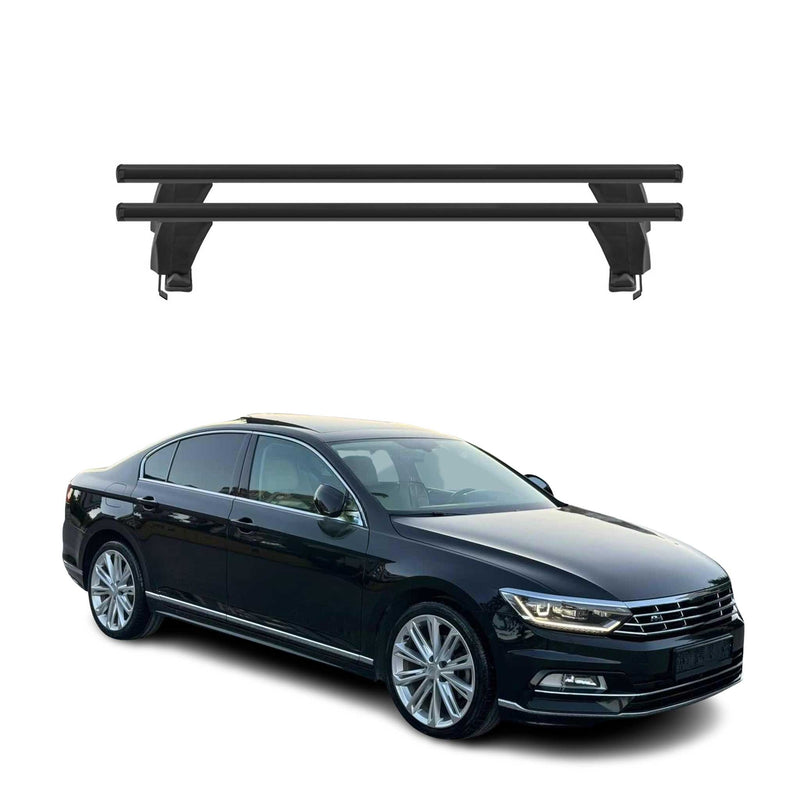 Menabo Dachträger Grundtäger für VW Passat B8 2014-2022 50kg Alu Schwarz 2 tlg