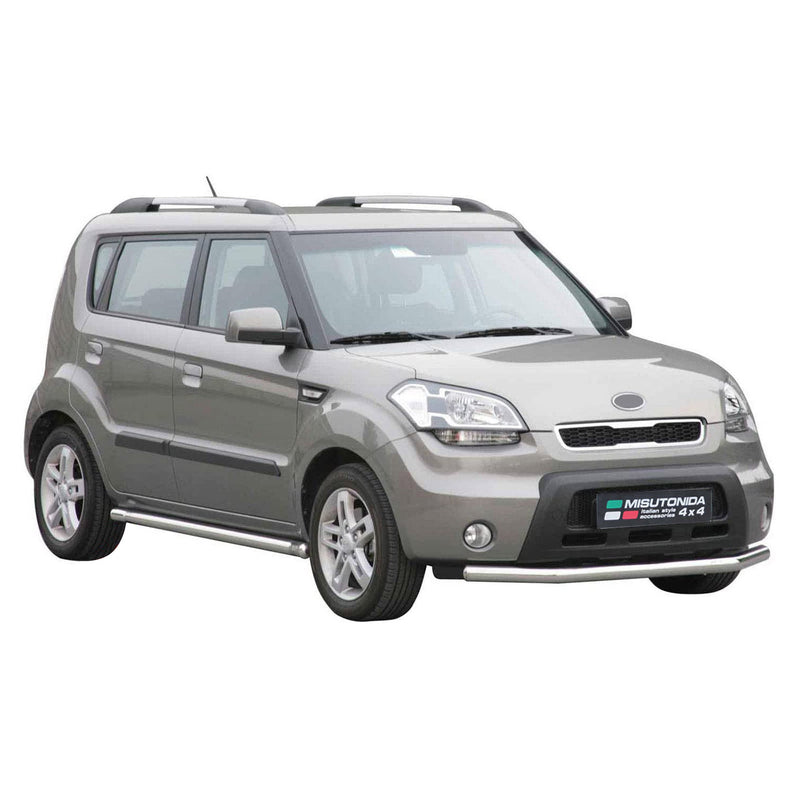 Stahl Seitenschweller Schwellerrohre für Kia Soul 2008-2014 Silber