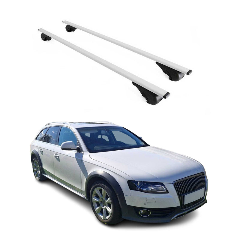 Dachträger Grundtäger für Audi A4 B8 Allroad 2009-2015 75kg Metall Silber 2 tlg