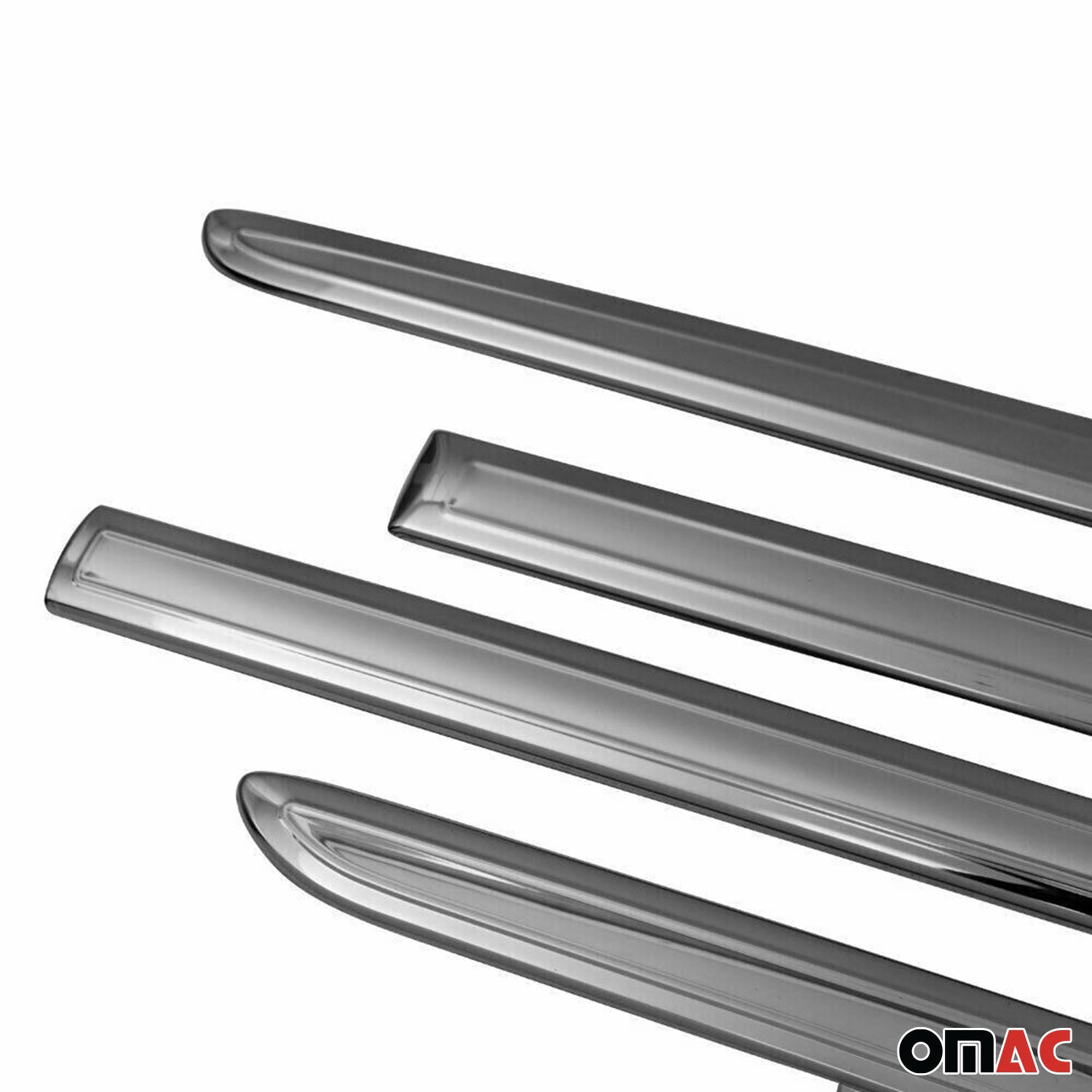 Seitentürleiste Türschutzleiste für VW Touran I 2010-15 FL Chrom Stahl Dunkel 4x