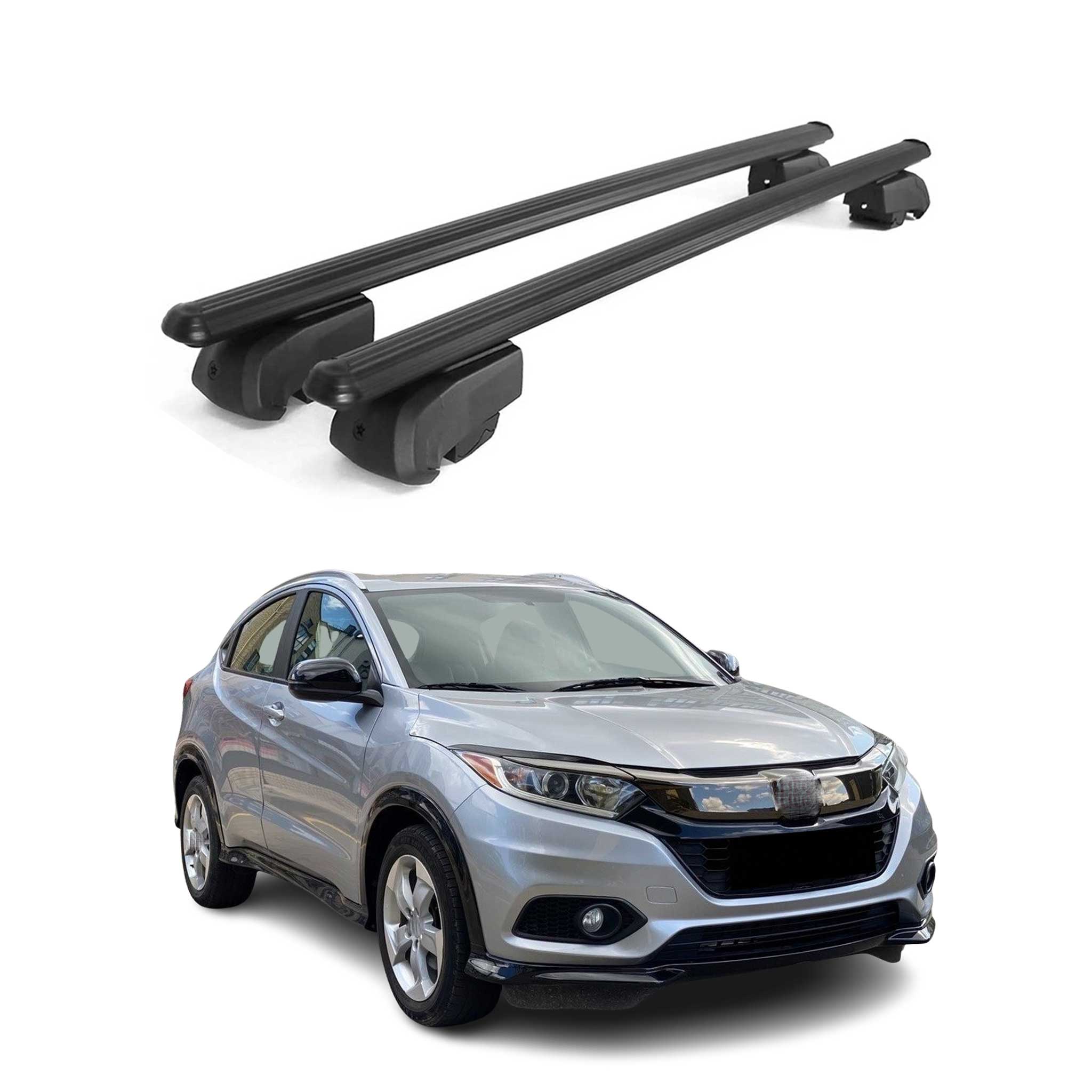 Dachträger Gepäckträger für Honda HR-V RU 2014-2020 ABE Aluminium Schwarz 2x