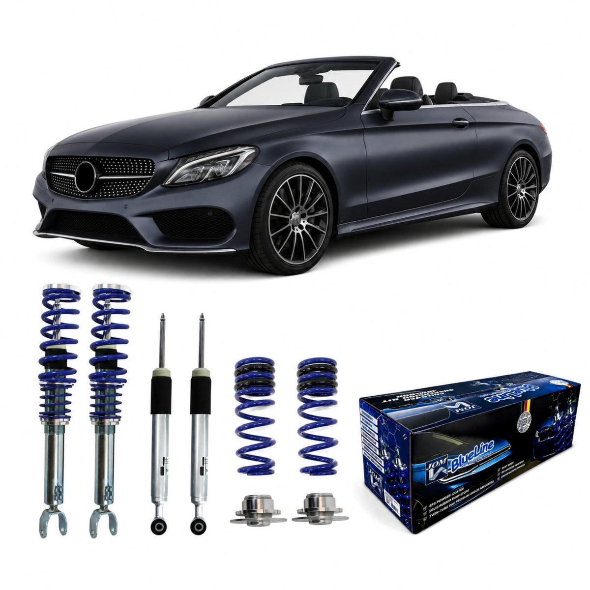 JOM BlueLine Gewindefahrwerk für Mercedes C-Klasse Cabrio (A205)