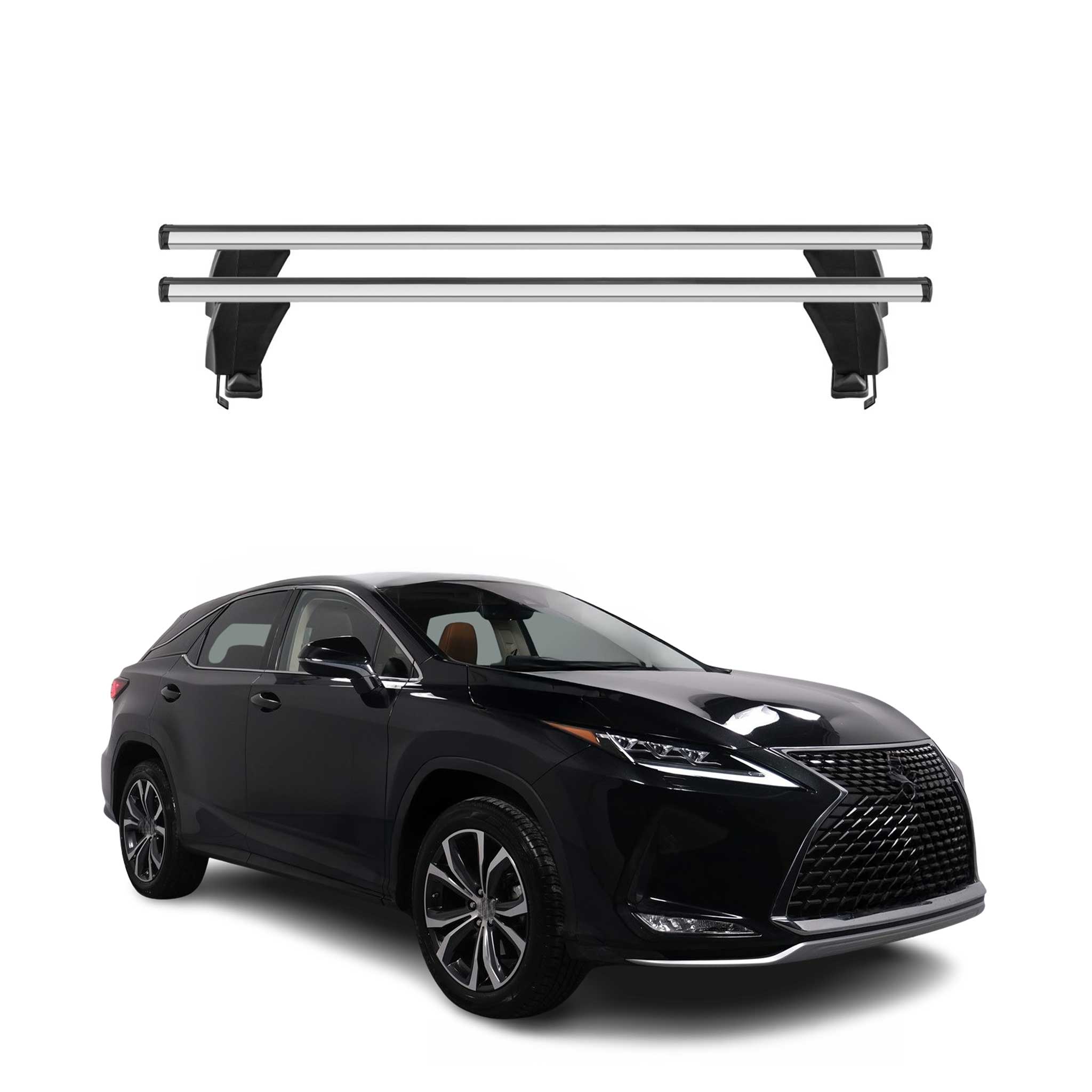 Menabo Dachträger Grundtäger für Lexus RX AL20 2015-2019 50kg Alu Silber 2 tlg