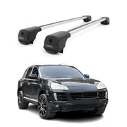 Dachträger Grundträger für Porsche Cayenne I 2003-2010 Aluminium 75kg Grau 2tlg
