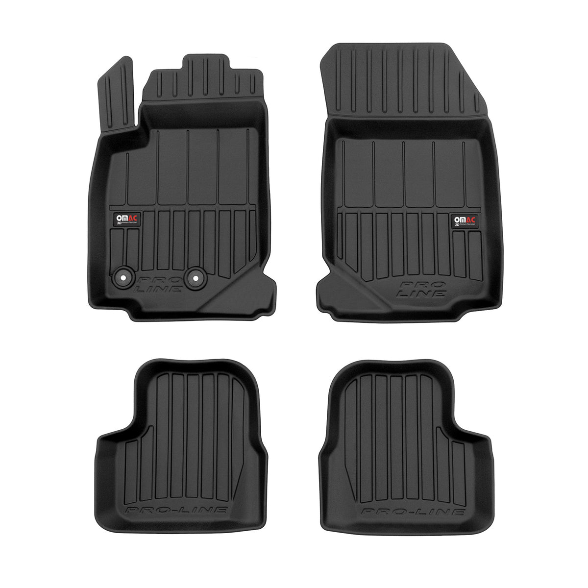 Fußmatten Gummimatten für Jeep Avenger 2023-2024 OMAC Premium 3D Schwarz TPE 3x