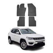 OMAC Gummi Fußmatten für Jeep Compass 2016-2020 Automatten Gummi Schwarz 4tlg