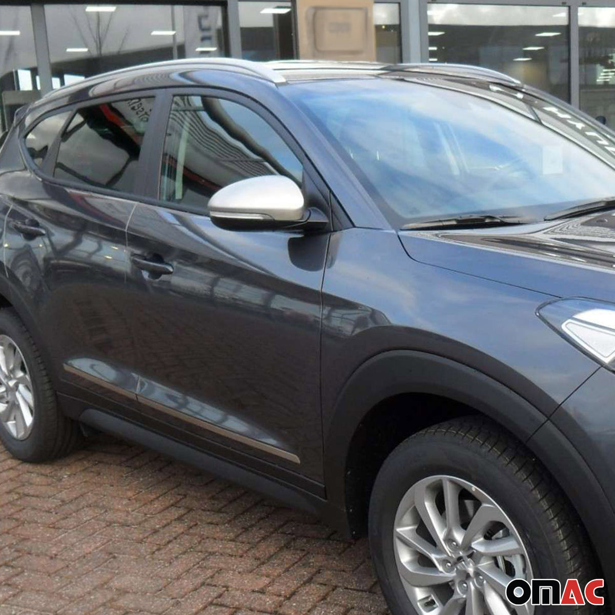 Spiegelabdeckung Spiegelkappen für Hyundai Tucson 2015-2020 Chrom Silber