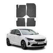 Gummi Fußmatten für Opel Corsa F 2019-2026 Automatten Gummi TPE Schwarz 4x