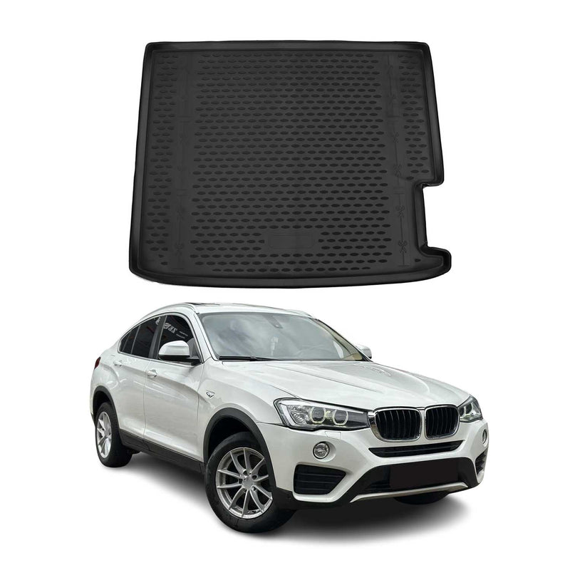 Kofferraummatte Kofferraumwanne für BMW X4 F26 2014-2018 Gummi TPE Schwarz