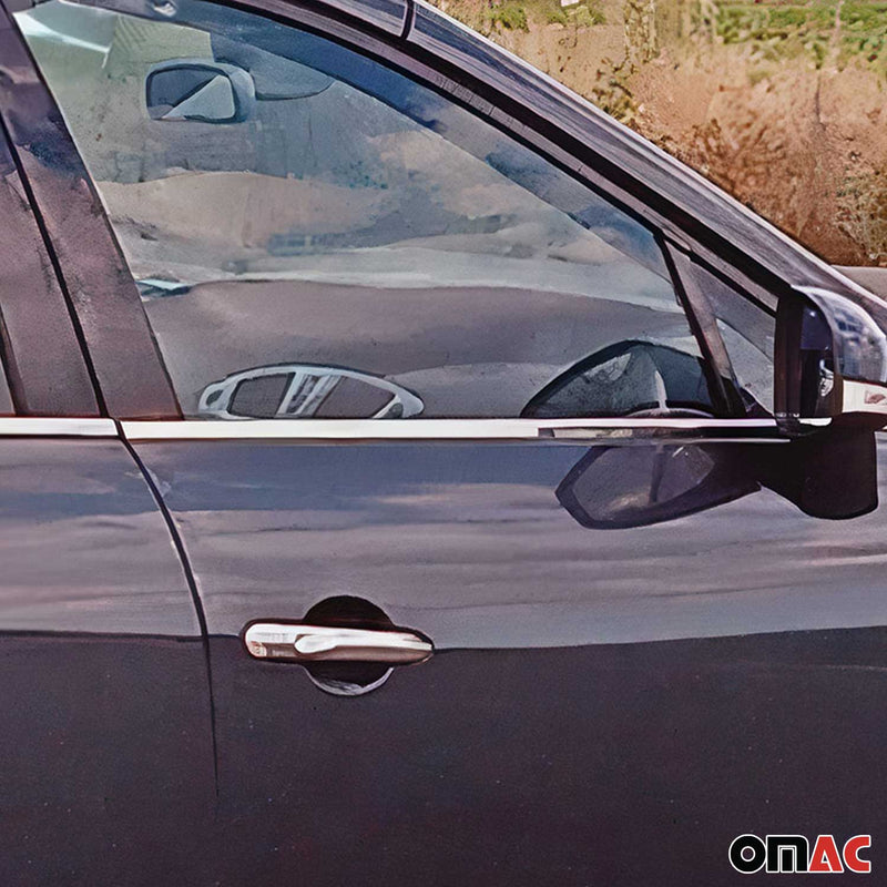 Fensterleisten Zierleisten für Renault Grand Scenic 2009-2013 Edelstahl Chrom 4x