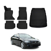 Fußmatten & Kofferraumwanne Set für BMW 5er F10 F11 2010-2013 Pre-FL 4WD Xdrive