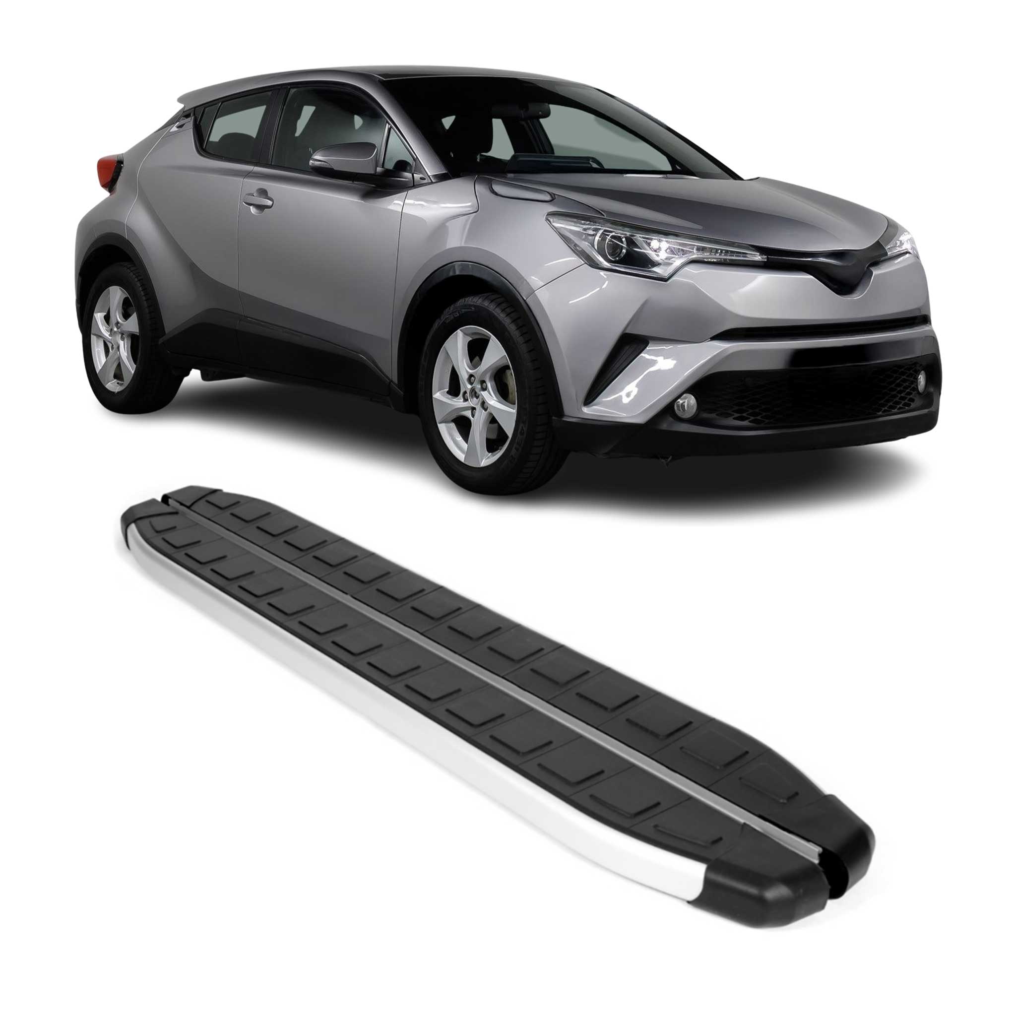 Trittbretter Seitenschweller Seitenbretter für Toyota C-HR Hybrid 2016-2023 Alu